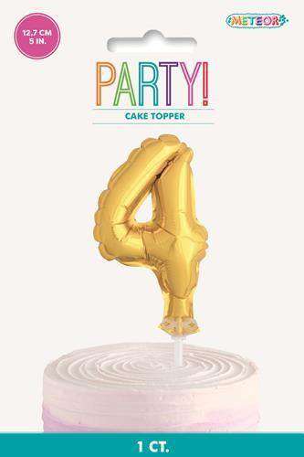 Mini Gold Foil Cake Topper Balloon - 4